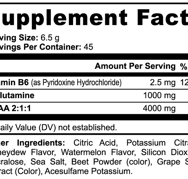 BCAA Post Workout Powder (Honeydew/Watermelon)