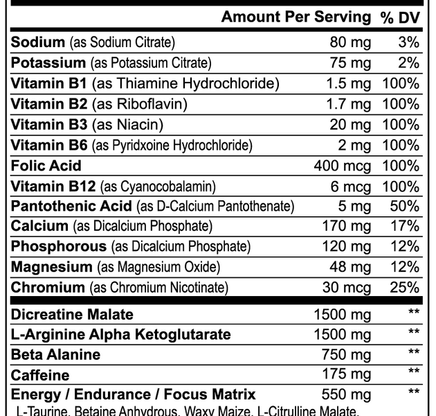 Nitric Shock Pre-Workout Powder (Fruit Punch)